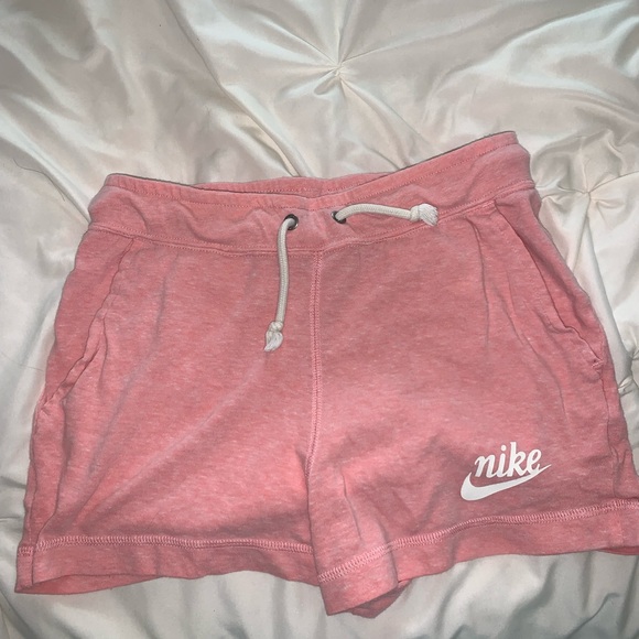 pink nike cotton shorts